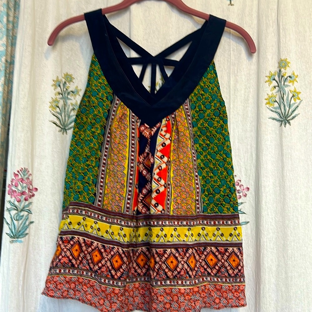 Anthropologie tank. Vibrant, rich color